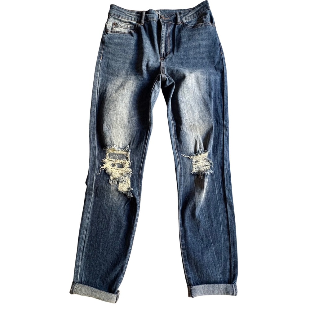 Versace V1969 Italia Abbigliamento Sportivo Distress Jeans Med Wash Blue Sz 27/4